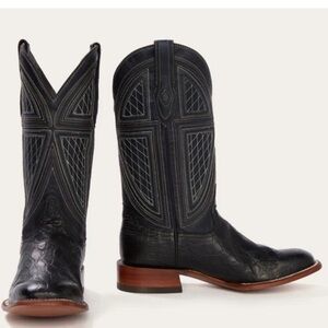 Stetson BLACK FALLS ALLIGATOR COWBOY BOOT size 9 1/2 EE